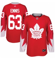 Men's Adidas Toronto Maple Leafs #63 Tyler Ennis Authentic Red Alternate NHL Jersey