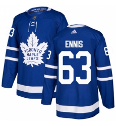 Men's Adidas Toronto Maple Leafs #63 Tyler Ennis Authentic Royal Blue Home NHL Jersey