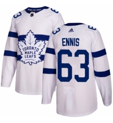 Men's Adidas Toronto Maple Leafs #63 Tyler Ennis Authentic White 2018 Stadium Series NHL Jersey