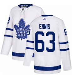 Men's Adidas Toronto Maple Leafs #63 Tyler Ennis Authentic White Away NHL Jersey