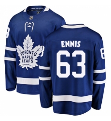 Men's Toronto Maple Leafs #63 Tyler Ennis Authentic Royal Blue Home Fanatics Branded Breakaway NHL Jersey