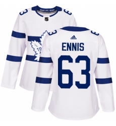 Women's Adidas Toronto Maple Leafs #63 Tyler Ennis Authentic White 2018 Stadium Series NHL Jersey