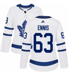 Women's Adidas Toronto Maple Leafs #63 Tyler Ennis Authentic White Away NHL Jersey