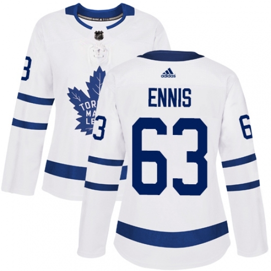 Women's Adidas Toronto Maple Leafs #63 Tyler Ennis Authentic White Away NHL Jersey Women's Adidas Toronto Maple Leafs #63 Tyler Ennis Authentic White Away NHL Jersey