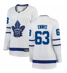 Women's Toronto Maple Leafs #63 Tyler Ennis Authentic White Away Fanatics Branded Breakaway NHL Jersey