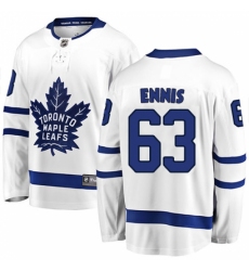 Youth Toronto Maple Leafs #63 Tyler Ennis Authentic White Away Fanatics Branded Breakaway NHL Jersey