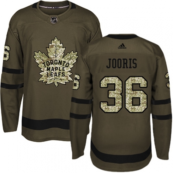Men's Adidas Toronto Maple Leafs #36 Josh Jooris Authentic Green Salute to Service NHL Jersey Men's Adidas Toronto Maple Leafs #36 Josh Jooris Authentic Green Salute to Service NHL Jersey