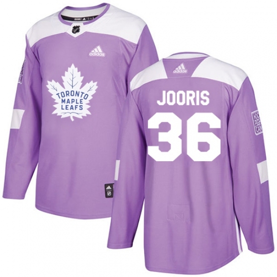 Men's Adidas Toronto Maple Leafs #36 Josh Jooris Authentic Purple Fights Cancer Practice NHL Jersey Men's Adidas Toronto Maple Leafs #36 Josh Jooris Authentic Purple Fights Cancer Practice NHL Jersey