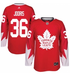 Men's Adidas Toronto Maple Leafs #36 Josh Jooris Authentic Red Alternate NHL Jersey Men's Adidas Toronto Maple Leafs #36 Josh Jooris Authentic Red Alternate NHL Jersey