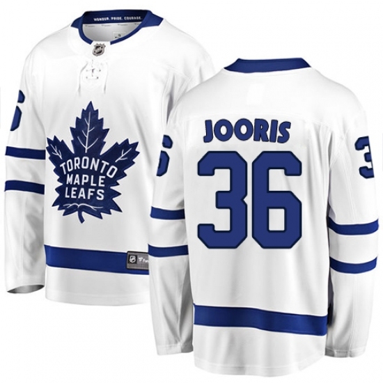 Men's Toronto Maple Leafs #36 Josh Jooris Authentic White Away Fanatics Branded Breakaway NHL Jersey Men's Toronto Maple Leafs #36 Josh Jooris Authentic White Away Fanatics Branded Breakaway NHL Jersey