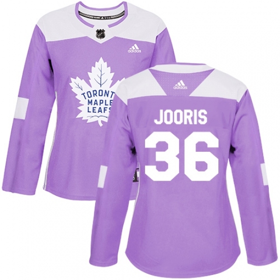Women's Adidas Toronto Maple Leafs #36 Josh Jooris Authentic Purple Fights Cancer Practice NHL Jersey Women's Adidas Toronto Maple Leafs #36 Josh Jooris Authentic Purple Fights Cancer Practice NHL Jersey