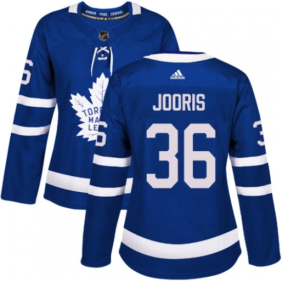 Women's Adidas Toronto Maple Leafs #36 Josh Jooris Authentic Royal Blue Home NHL Jersey Women's Adidas Toronto Maple Leafs #36 Josh Jooris Authentic Royal Blue Home NHL Jersey