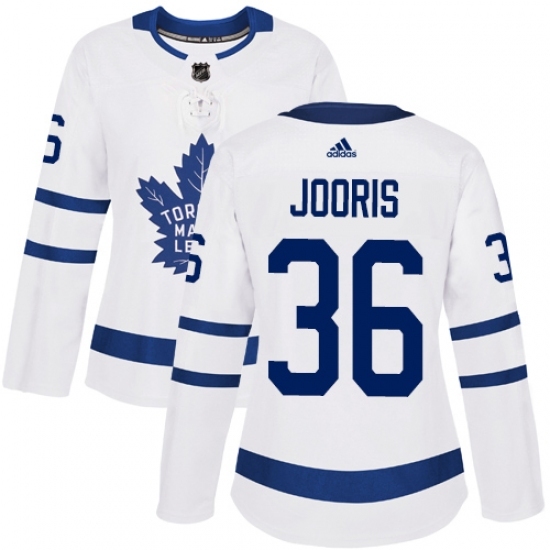 Women's Adidas Toronto Maple Leafs #36 Josh Jooris Authentic White Away NHL Jersey Women's Adidas Toronto Maple Leafs #36 Josh Jooris Authentic White Away NHL Jersey