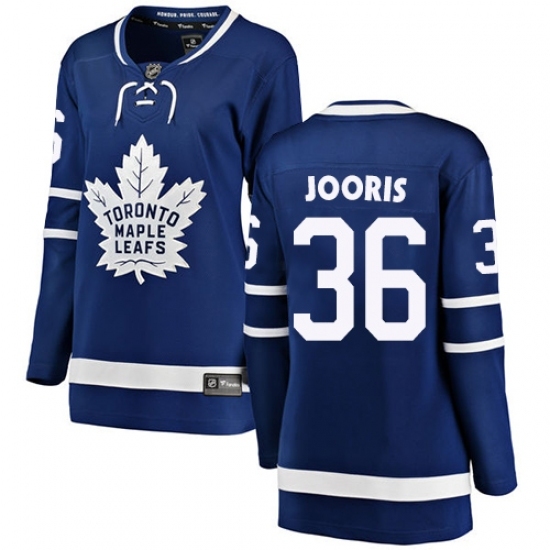Women's Toronto Maple Leafs #36 Josh Jooris Authentic Royal Blue Home Fanatics Branded Breakaway NHL Jersey Women's Toronto Maple Leafs #36 Josh Jooris Authentic Royal Blue Home Fanatics Branded Breakaway NHL Jersey