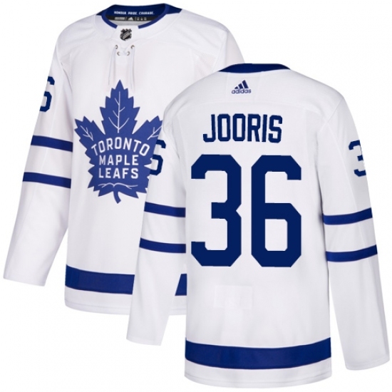 Youth Adidas Toronto Maple Leafs #36 Josh Jooris Authentic White Away NHL Jersey Youth Adidas Toronto Maple Leafs #36 Josh Jooris Authentic White Away NHL Jersey