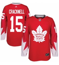 Men's Adidas Toronto Maple Leafs #15 Adam Cracknell Authentic Red Alternate NHL Jersey Men's Adidas Toronto Maple Leafs #15 Adam Cracknell Authentic Red Alternate NHL Jersey