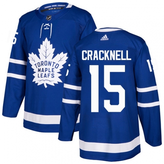Men's Adidas Toronto Maple Leafs #15 Adam Cracknell Authentic Royal Blue Home NHL Jersey Men's Adidas Toronto Maple Leafs #15 Adam Cracknell Authentic Royal Blue Home NHL Jersey