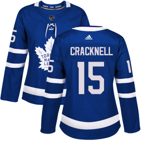 Women's Adidas Toronto Maple Leafs #15 Adam Cracknell Authentic Royal Blue Home NHL Jersey Women's Adidas Toronto Maple Leafs #15 Adam Cracknell Authentic Royal Blue Home NHL Jersey