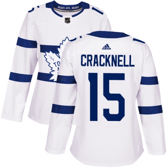 Women's Adidas Toronto Maple Leafs #15 Adam Cracknell Authentic White 2018 Stadium Series NHL Jersey Women's Adidas Toronto Maple Leafs #15 Adam Cracknell Authentic White 2018 Stadium Series NHL Jersey