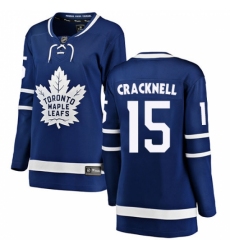 Women's Toronto Maple Leafs #15 Adam Cracknell Authentic Royal Blue Home Fanatics Branded Breakaway NHL Jersey Women's Toronto Maple Leafs #15 Adam Cracknell Authentic Royal Blue Home Fanatics Branded Breakaway NHL Jersey