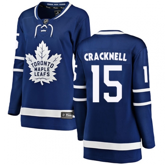 Women's Toronto Maple Leafs #15 Adam Cracknell Authentic Royal Blue Home Fanatics Branded Breakaway NHL Jersey Women's Toronto Maple Leafs #15 Adam Cracknell Authentic Royal Blue Home Fanatics Branded Breakaway NHL Jersey
