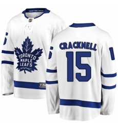 Youth Toronto Maple Leafs #15 Adam Cracknell Authentic White Away Fanatics Branded Breakaway NHL Jersey Youth Toronto Maple Leafs #15 Adam Cracknell Authentic White Away Fanatics Branded Breakaway NHL Jersey