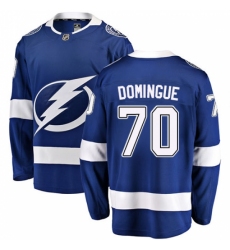 Men's Tampa Bay Lightning #70 Louis Domingue Fanatics Branded Royal Blue Home Breakaway NHL Jersey