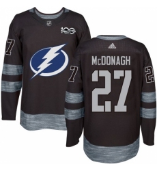 Men's Adidas Tampa Bay Lightning #27 Ryan McDonagh Authentic Black 1917-2017 100th Anniversary NHL Jersey