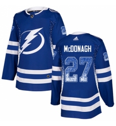 Men's Adidas Tampa Bay Lightning #27 Ryan McDonagh Authentic Blue Drift Fashion NHL Jersey