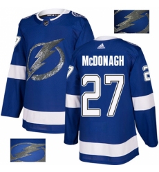 Men's Adidas Tampa Bay Lightning #27 Ryan McDonagh Authentic Royal Blue Fashion Gold NHL Jersey