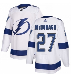 Youth Adidas Tampa Bay Lightning #27 Ryan McDonagh Authentic White Away NHL Jersey