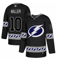 Men's Adidas Tampa Bay Lightning #10 J.T. Miller Authentic Black Team Logo Fashion NHL Jersey Men's Adidas Tampa Bay Lightning #10 J.T. Miller Authentic Black Team Logo Fashion NHL Jersey