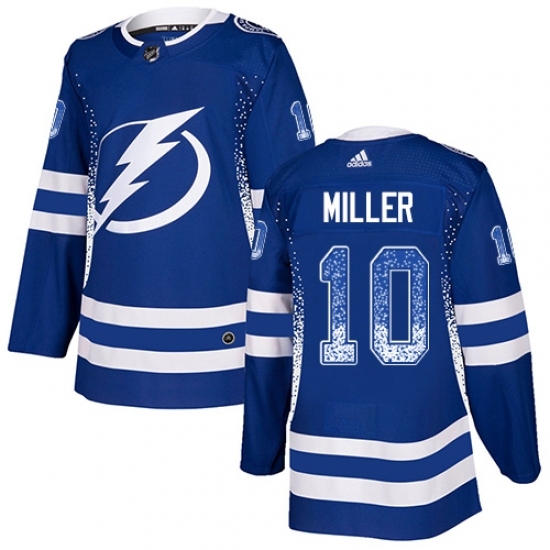 Men's Adidas Tampa Bay Lightning #10 J.T. Miller Authentic Blue Drift Fashion NHL Jersey Men's Adidas Tampa Bay Lightning #10 J.T. Miller Authentic Blue Drift Fashion NHL Jersey