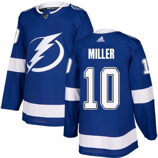 Men's Adidas Tampa Bay Lightning #10 J.T. Miller Authentic Royal Blue Home NHL Jersey Men's Adidas Tampa Bay Lightning #10 J.T. Miller Authentic Royal Blue Home NHL Jersey