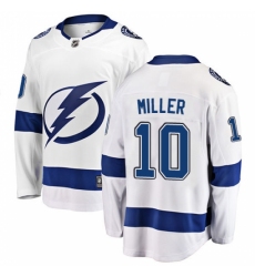 Men's Tampa Bay Lightning #10 J.T. Miller Fanatics Branded White Away Breakaway NHL Jersey Men's Tampa Bay Lightning #10 J.T. Miller Fanatics Branded White Away Breakaway NHL Jersey
