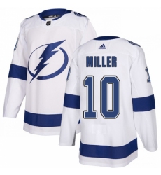 Youth Adidas Tampa Bay Lightning #10 J.T. Miller Authentic White Away NHL Jersey Youth Adidas Tampa Bay Lightning #10 J.T. Miller Authentic White Away NHL Jersey