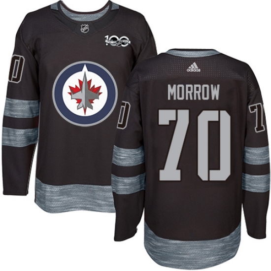 Men's Adidas Winnipeg Jets #70 Joe Morrow Authentic Black 1917-2017 100th Anniversary NHL Jersey Men's Adidas Winnipeg Jets #70 Joe Morrow Authentic Black 1917-2017 100th Anniversary NHL Jersey