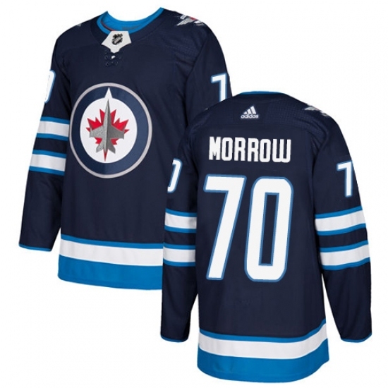 Men's Adidas Winnipeg Jets #70 Joe Morrow Authentic Navy Blue Home NHL Jersey Men's Adidas Winnipeg Jets #70 Joe Morrow Authentic Navy Blue Home NHL Jersey