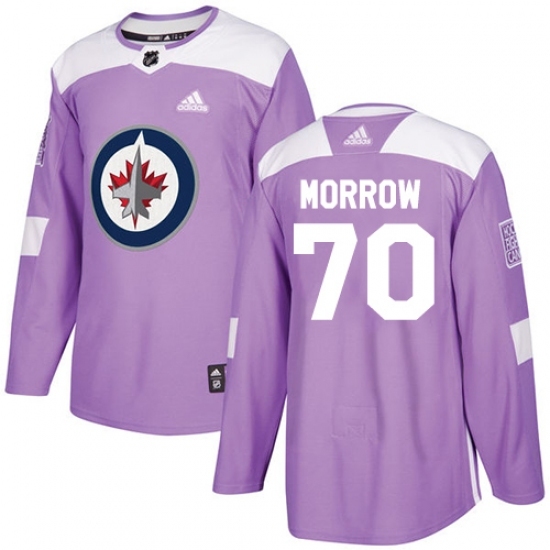 Men's Adidas Winnipeg Jets #70 Joe Morrow Authentic Purple Fights Cancer Practice NHL Jersey Men's Adidas Winnipeg Jets #70 Joe Morrow Authentic Purple Fights Cancer Practice NHL Jersey