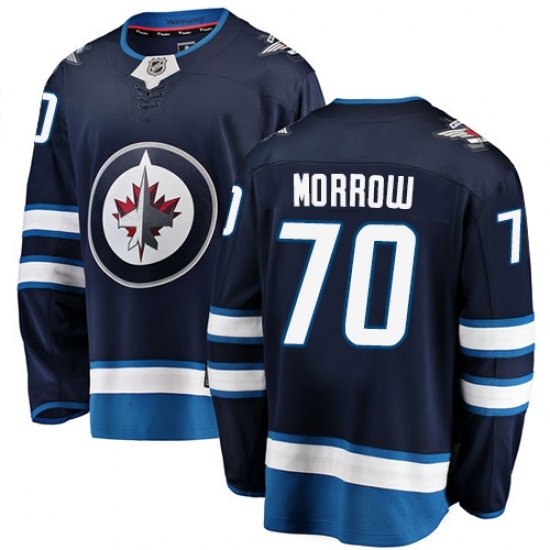 Men's Winnipeg Jets #70 Joe Morrow Fanatics Branded Navy Blue Home Breakaway NHL Jersey Men's Winnipeg Jets #70 Joe Morrow Fanatics Branded Navy Blue Home Breakaway NHL Jersey