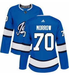 Women's Adidas Winnipeg Jets #70 Joe Morrow Authentic Blue Alternate NHL Jersey Women's Adidas Winnipeg Jets #70 Joe Morrow Authentic Blue Alternate NHL Jersey