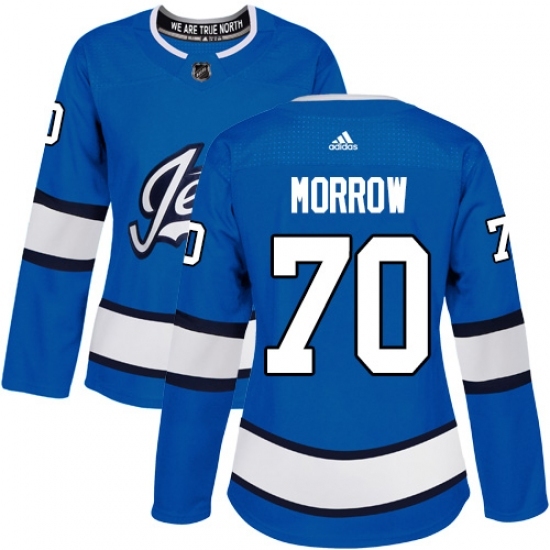 Women's Adidas Winnipeg Jets #70 Joe Morrow Authentic Blue Alternate NHL Jersey Women's Adidas Winnipeg Jets #70 Joe Morrow Authentic Blue Alternate NHL Jersey