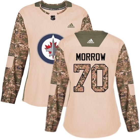 Women's Adidas Winnipeg Jets #70 Joe Morrow Authentic Camo Veterans Day Practice NHL Jersey Women's Adidas Winnipeg Jets #70 Joe Morrow Authentic Camo Veterans Day Practice NHL Jersey