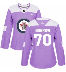 Women's Adidas Winnipeg Jets #70 Joe Morrow Authentic Purple Fights Cancer Practice NHL Jersey Women's Adidas Winnipeg Jets #70 Joe Morrow Authentic Purple Fights Cancer Practice NHL Jersey