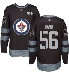Men's Adidas Winnipeg Jets #56 Marko Dano Authentic Black 1917-2017 100th Anniversary NHL Jersey
