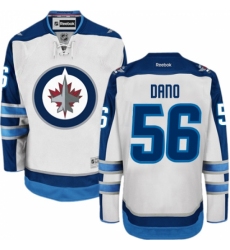 Men's Reebok Winnipeg Jets #56 Marko Dano Authentic White Away NHL Jersey