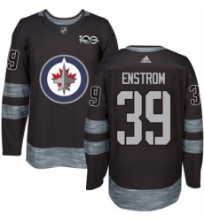 Men's Adidas Winnipeg Jets #39 Tobias Enstrom Premier Black 1917-2017 100th Anniversary NHL Jersey