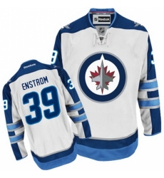 Women's Reebok Winnipeg Jets #39 Tobias Enstrom Authentic White Away NHL Jersey