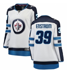 Women's Winnipeg Jets #39 Tobias Enstrom Fanatics Branded White Away Breakaway NHL Jersey
