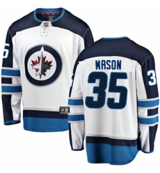 Men's Winnipeg Jets #35 Steve Mason Fanatics Branded White Away Breakaway NHL Jersey